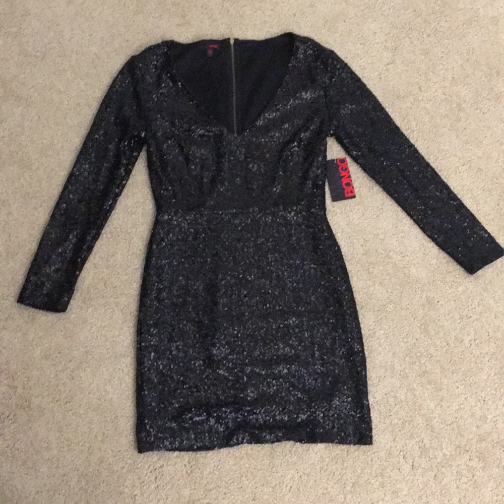 Black Sequin Bongo Dress